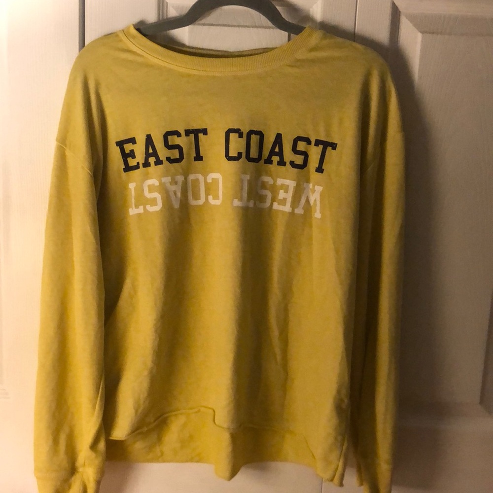 Yellow light weight long sleeve top